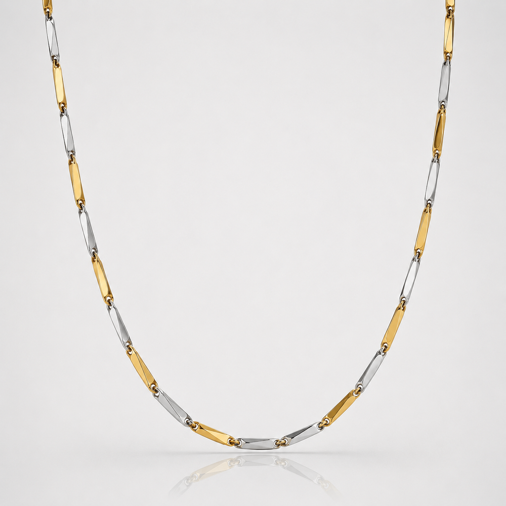 Rice Chain  Dual Tone For Men