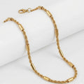 Gold Rope Chain for Men in Stainless Steel with Premium High Polish Finish