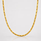 Men's Nawabi Biscuit Chain with premium micro gold plating and luxurious polished finish