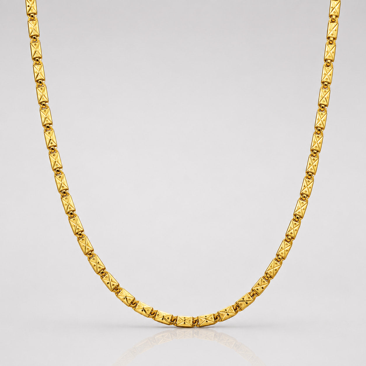 Nawabi Biscuit Chain micro gold plated chain for men with premium polished finish