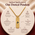 Elegant Om Pendant Dotted Design gold necklace for men
